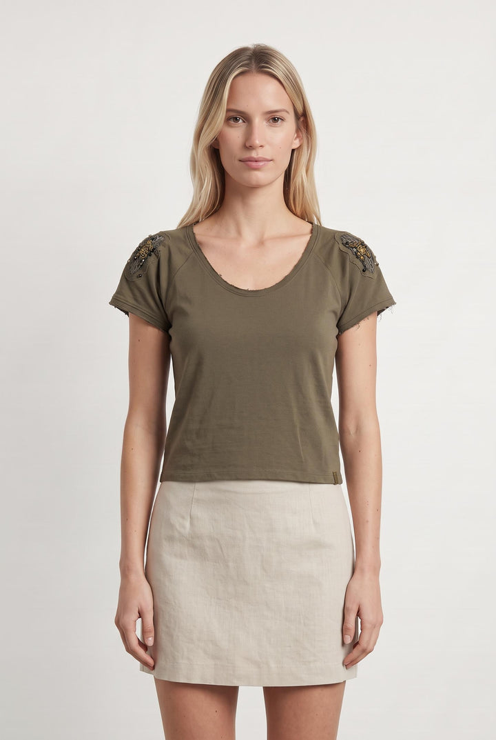 Tee-shirt Vert - Taille S/36 de la marque IKKS | PARAD107678 - Vendu par Paradigme - Image 1