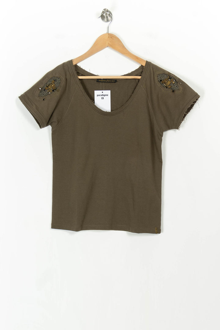 Tee-shirt Vert - Taille S/36 de la marque IKKS | PARAD107678 - Vendu par Paradigme - Image 2