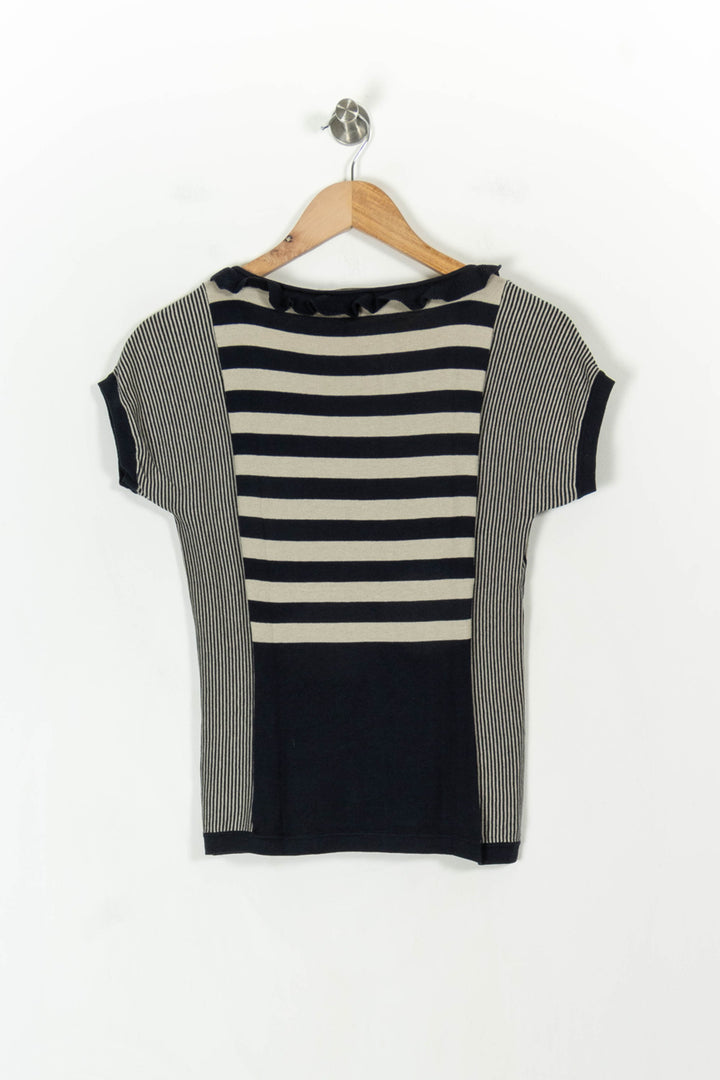 Pull Bleu et Beige - Taille S/36 de la marque Weekend Max Mara | PARAD107679 - Vendu par Paradigme - Image 4