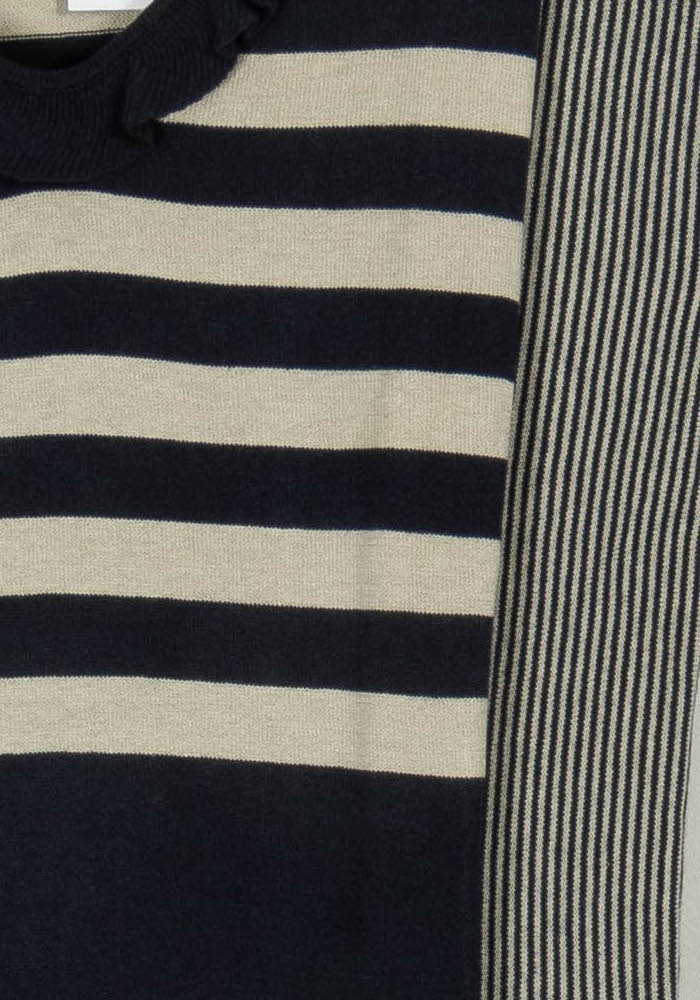 Pull Bleu et Beige - Taille S/36 de la marque Weekend Max Mara | PARAD107679 - Vendu par Paradigme - Image 3