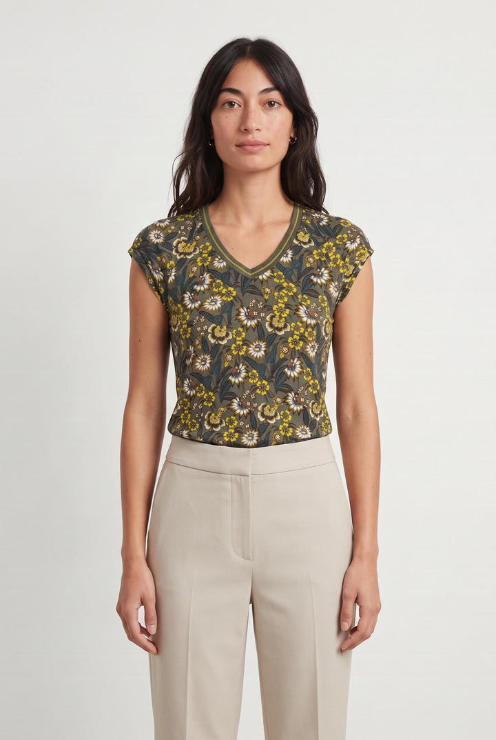 Tee-shirt Vert et Jaune - Taille S/36 de la marque One Step | PARAD107680 - Vendu par Paradigme - Image 1