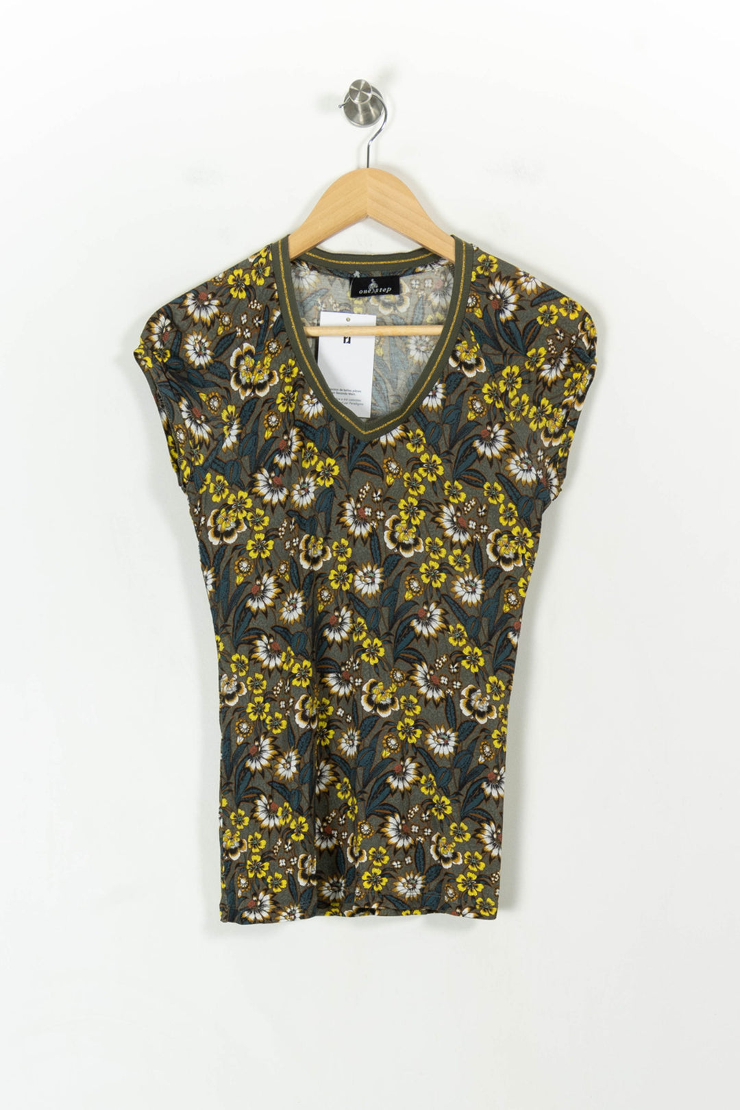 Tee-shirt Vert et Jaune - Taille S/36 de la marque One Step | PARAD107680 - Vendu par Paradigme - Image 2