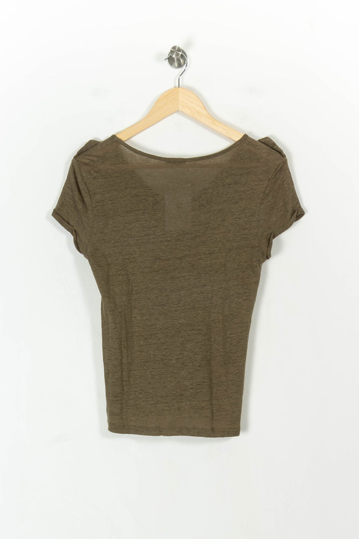 Tee Shirt Vert - Taille XS/34 de la marque IKKS | PARAD107685 - Vendu par Paradigme - Image 4