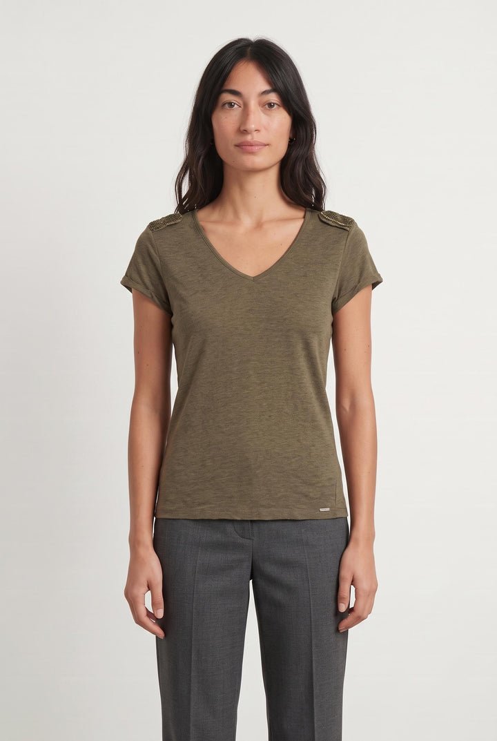 Tee Shirt Vert - Taille XS/34 de la marque IKKS | PARAD107685 - Vendu par Paradigme - Image 1