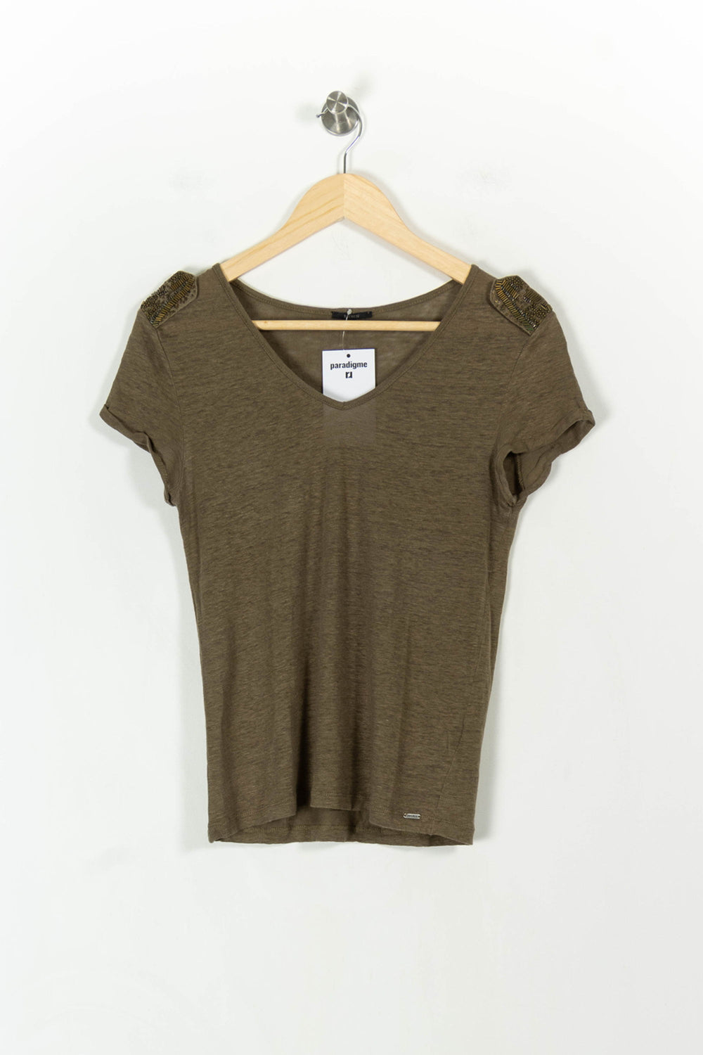 Tee Shirt Vert - Taille XS/34 de la marque IKKS | PARAD107685 - Vendu par Paradigme - Image 2