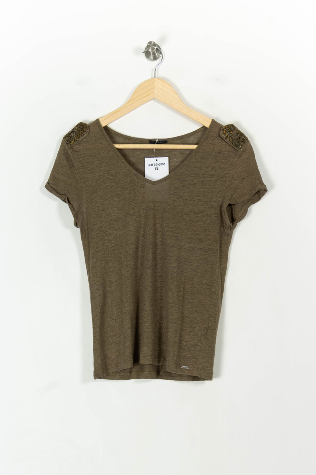 Tee Shirt Vert - Taille XS/34 de la marque IKKS | PARAD107685 - Vendu par Paradigme - Image 2