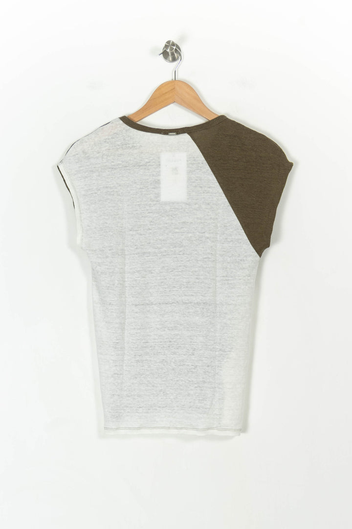 T-shirt Vert et Blanc - Taille XS/34 de la marque IKKS | PARAD107686 - Vendu par Paradigme - Image 4