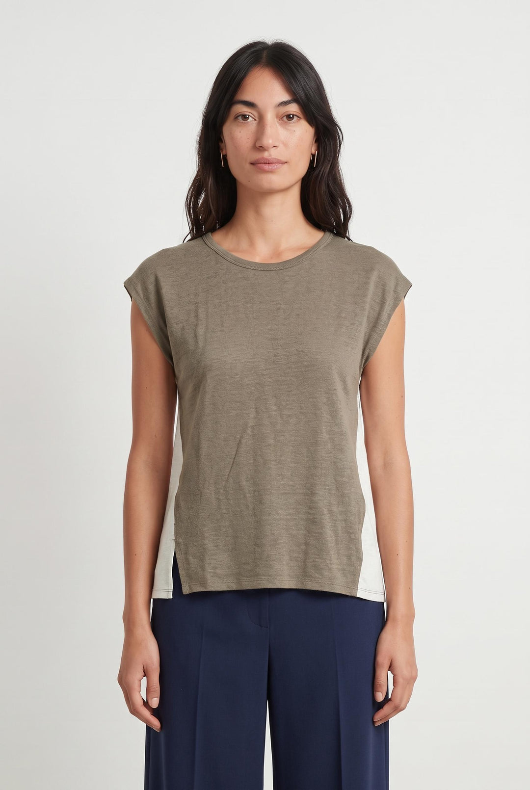 T-shirt Vert et Blanc - Taille XS/34 de la marque IKKS | PARAD107686 - Vendu par Paradigme - Image 1