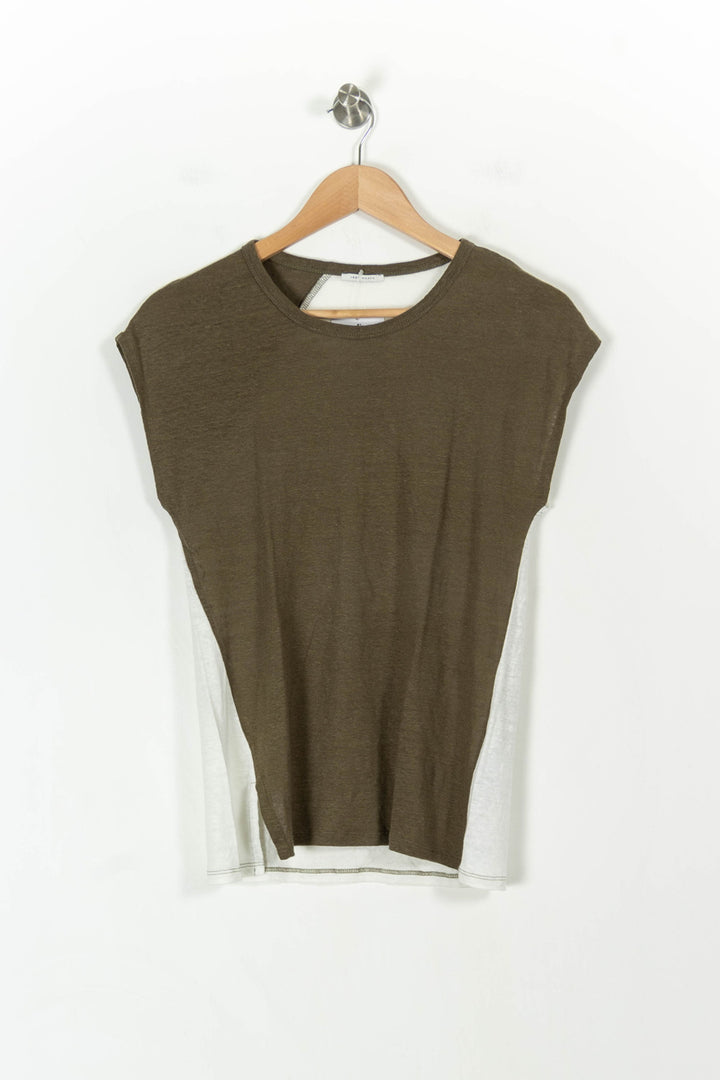 T-shirt Vert et Blanc - Taille XS/34 de la marque IKKS | PARAD107686 - Vendu par Paradigme - Image 2