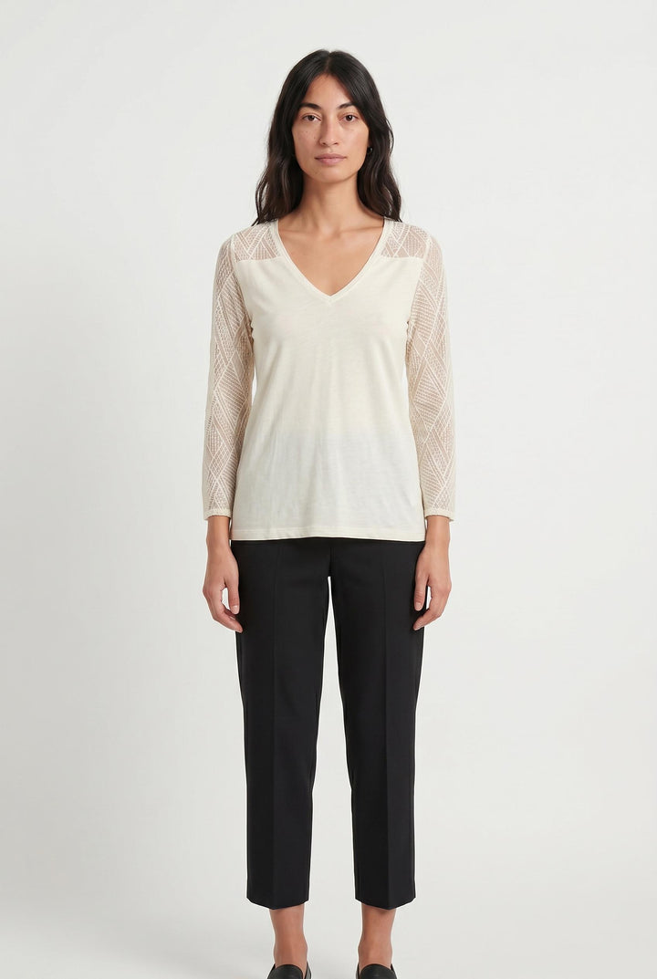 Tee-shirt Beige - Taille M/38 de la marque IKKS | PARAD107688 - Vendu par Paradigme - Image 1