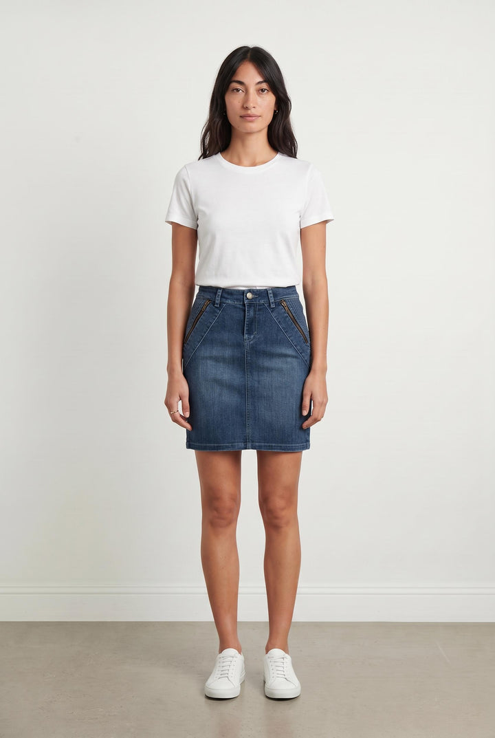 Jupe en Jean Bleue - Taille XS/34 de la marque IKKS | PARAD107689 - Vendu par Paradigme - Image 1