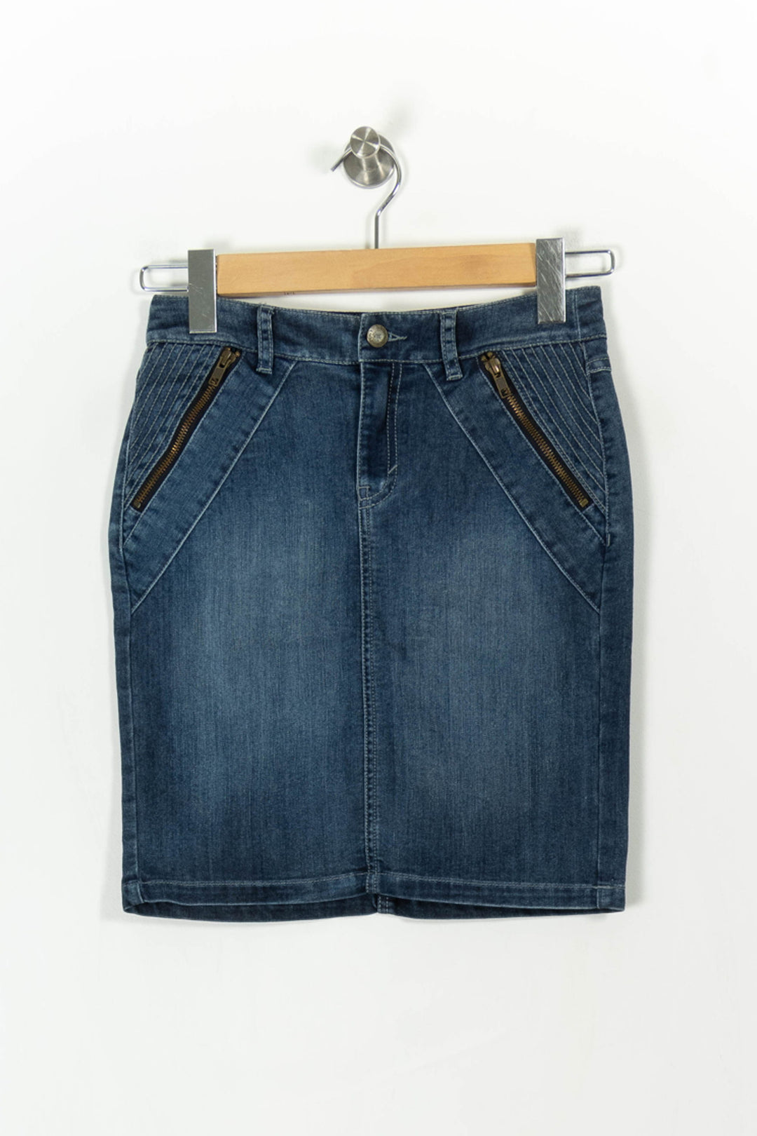 Jupe en Jean Bleue - Taille XS/34 de la marque IKKS | PARAD107689 - Vendu par Paradigme - Image 2