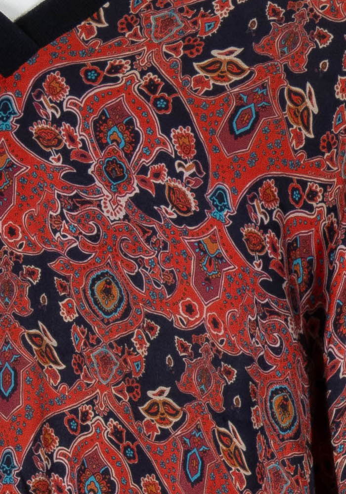Blouse Bordeaux et Noir - Taille XL/42 de la marque La Fée Maraboutée | PARAD107692 - Vendu par Paradigme - Image 3