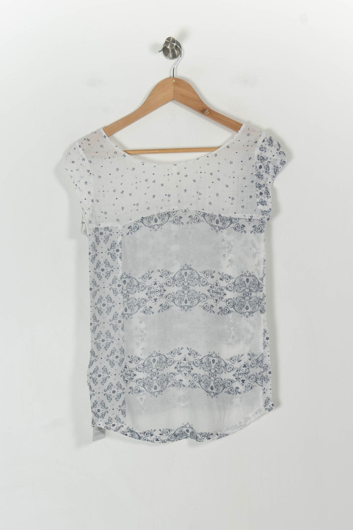 Blouse Blanche et Bleue - Taille XS/34 de la marque I.Code | PARAD107694 - Vendu par Paradigme - Image 4