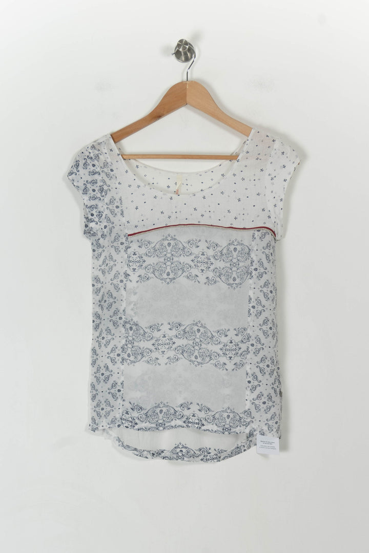 Blouse Blanche et Bleue - Taille XS/34 de la marque I.Code | PARAD107694 - Vendu par Paradigme - Image 2