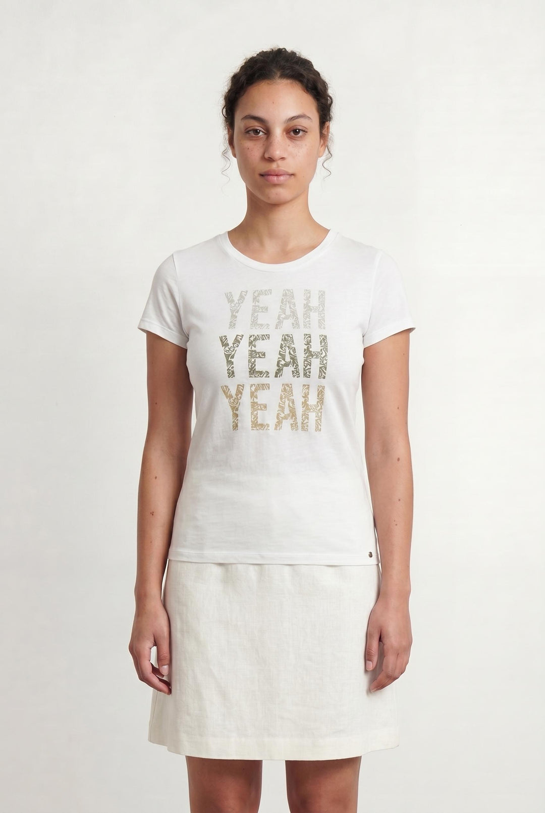 Tee-shirt Blanc - Taille L/40 de la marque IKKS | PARAD107697 - Vendu par Paradigme - Image 1