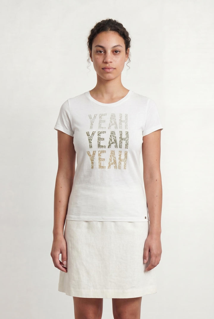 Tee-shirt Blanc - Taille L/40 de la marque IKKS | PARAD107697 - Vendu par Paradigme - Image 1