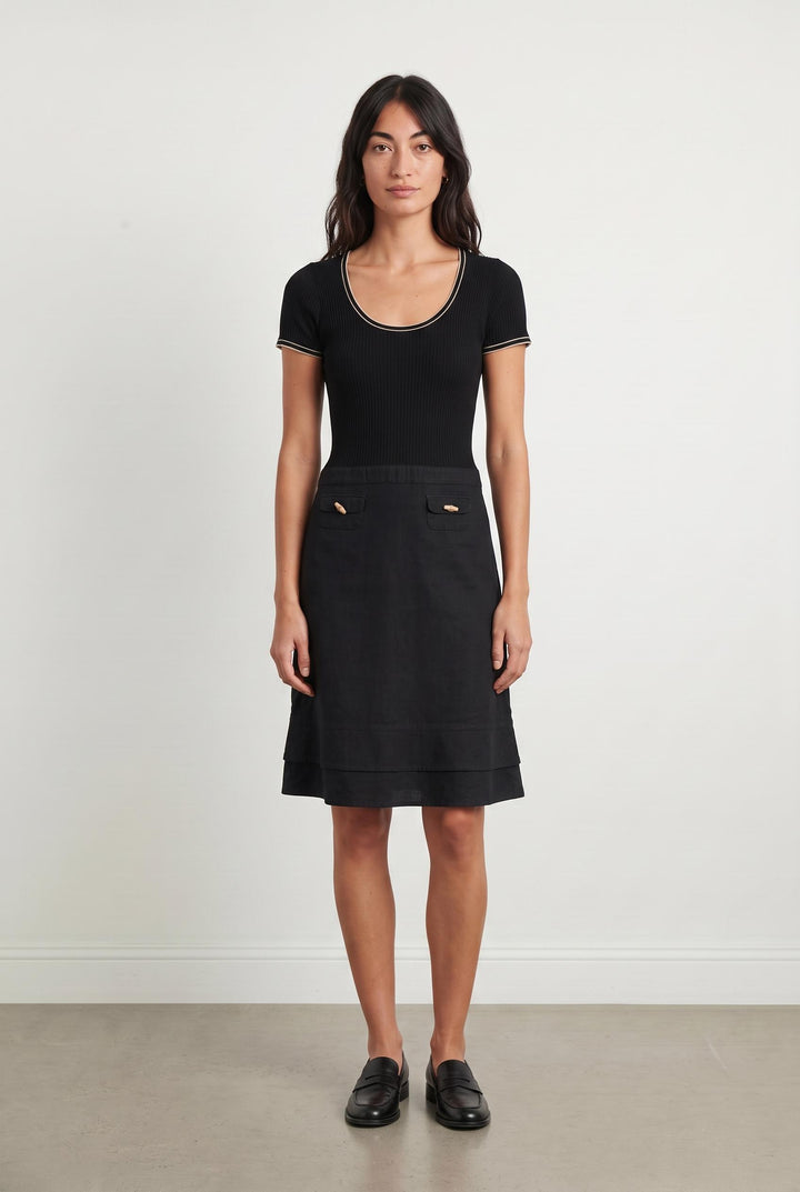 Robe Courte Noire - Taille M/38 de la marque Paule Ka | PARAD107701 - Vendu par Paradigme - Image 1