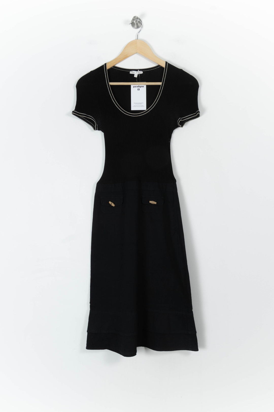 Robe Courte Noire - Taille M/38 de la marque Paule Ka | PARAD107701 - Vendu par Paradigme - Image 2
