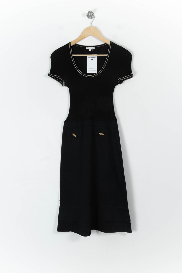 Robe Courte Noire - Taille M/38 de la marque Paule Ka | PARAD107701 - Vendu par Paradigme - Image 2