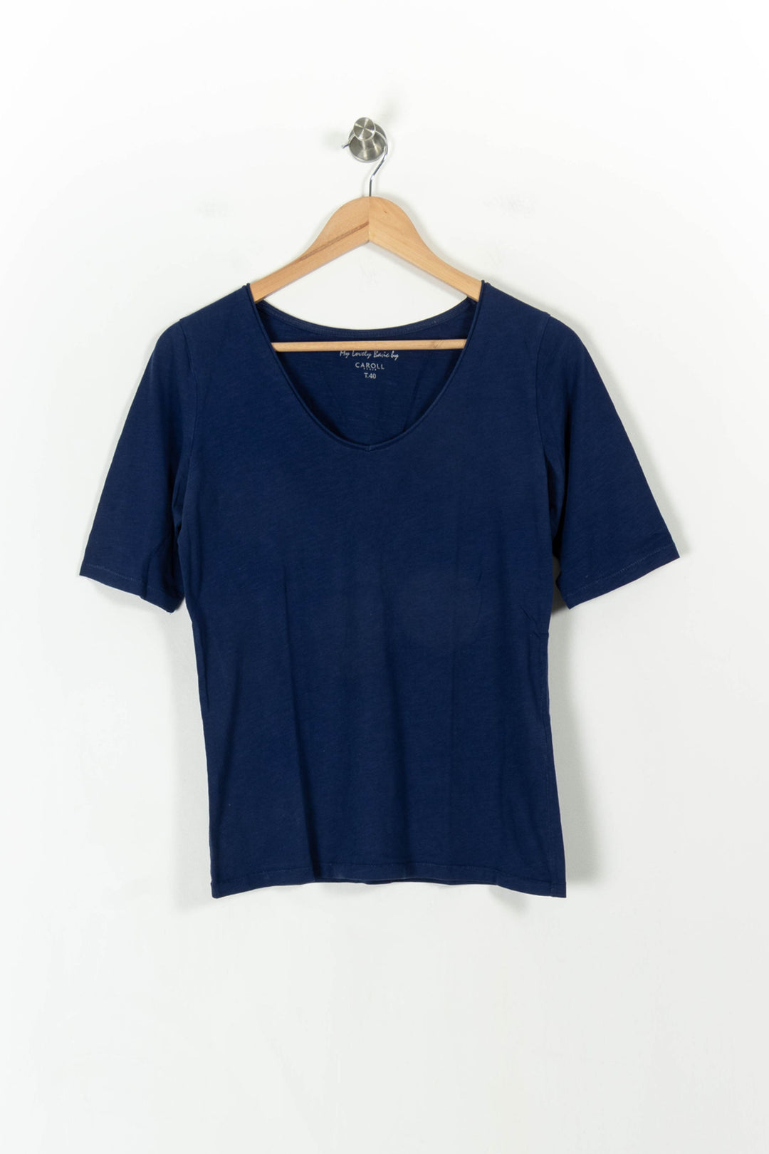 Tee-shirt Bleu - Taille L/40 de la marque Caroll | PARAD107708 - Vendu par Paradigme - Image 2