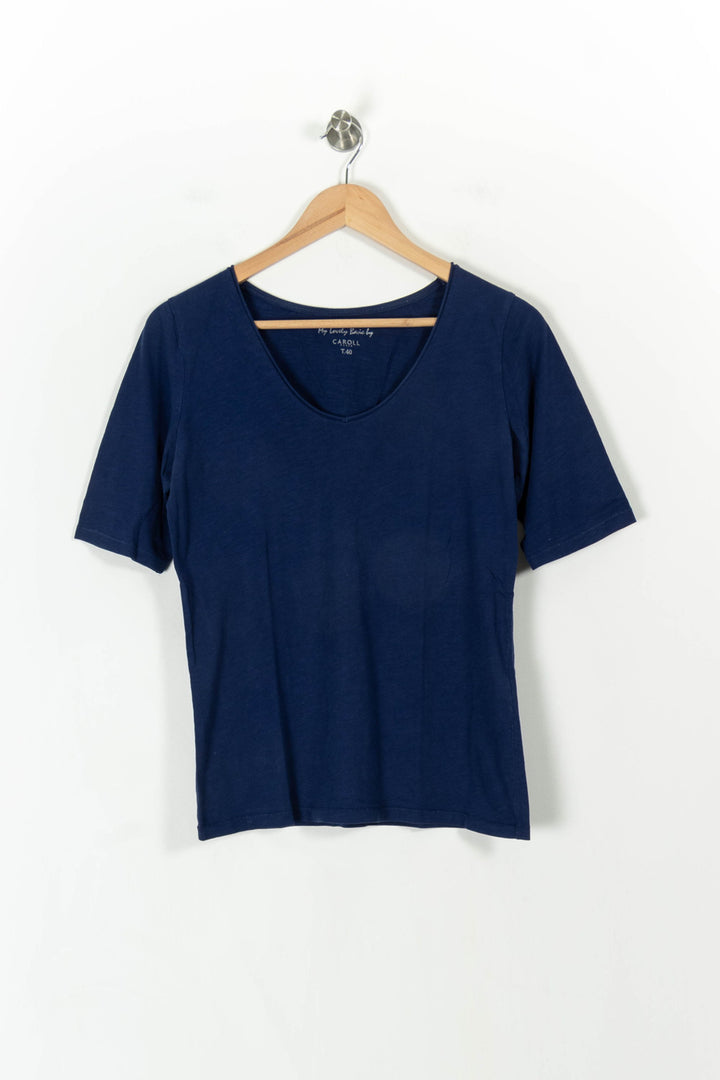 Tee-shirt Bleu - Taille L/40 de la marque Caroll | PARAD107708 - Vendu par Paradigme - Image 2