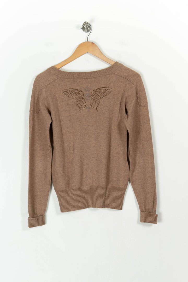 Pull Marron - Taille L/40 de la marque IKKS | PARAD107709 - Vendu par Paradigme - Image 4