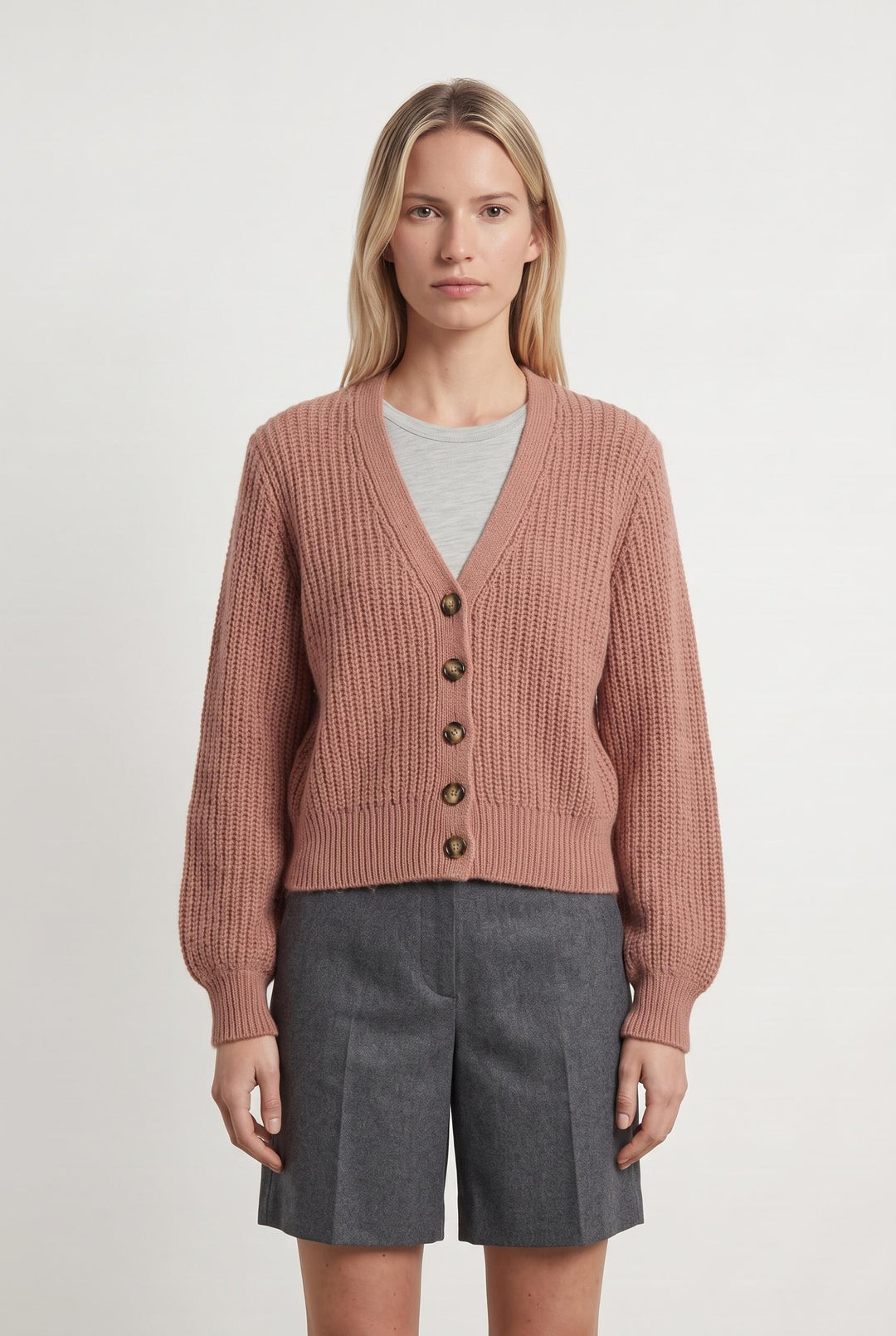 Cardigan Rose - Taille M/38 de la marque La Fée Maraboutée | PARAD107713 - Vendu par Paradigme - Image 1