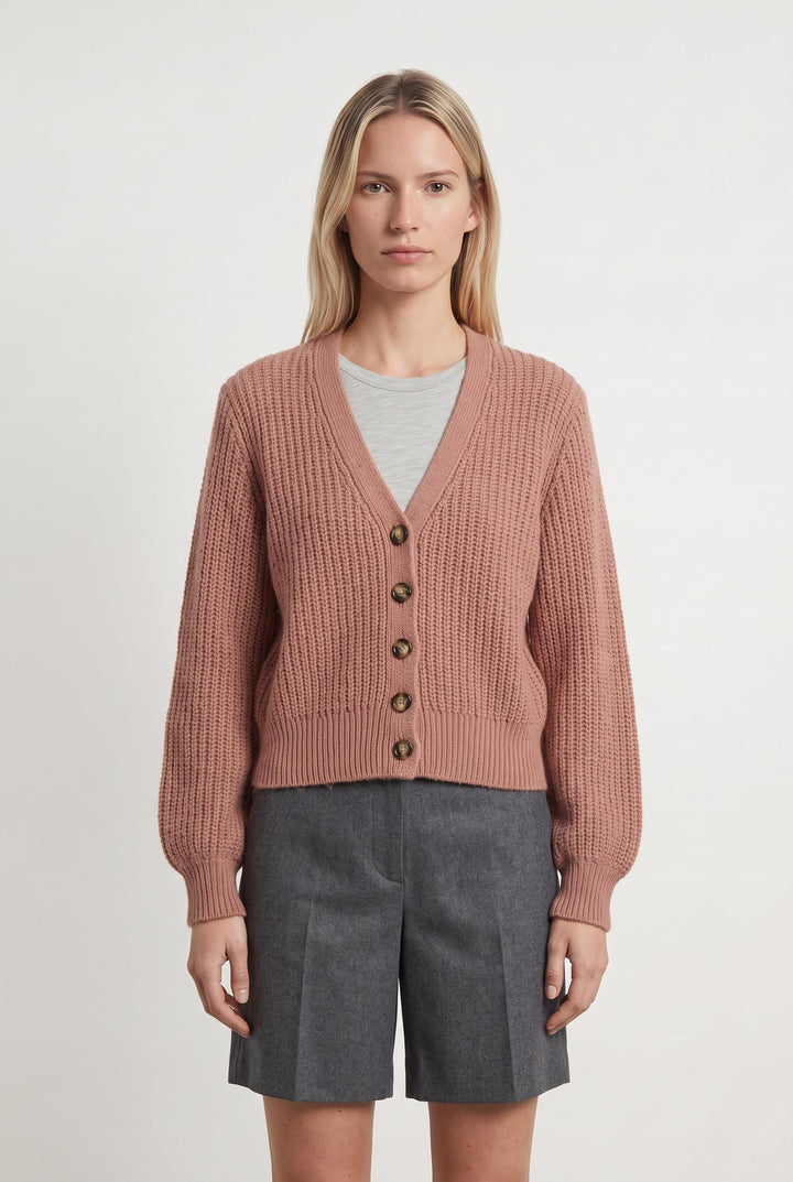 Cardigan Rose - Taille M/38 de la marque La Fée Maraboutée | PARAD107713 - Vendu par Paradigme - Image 1