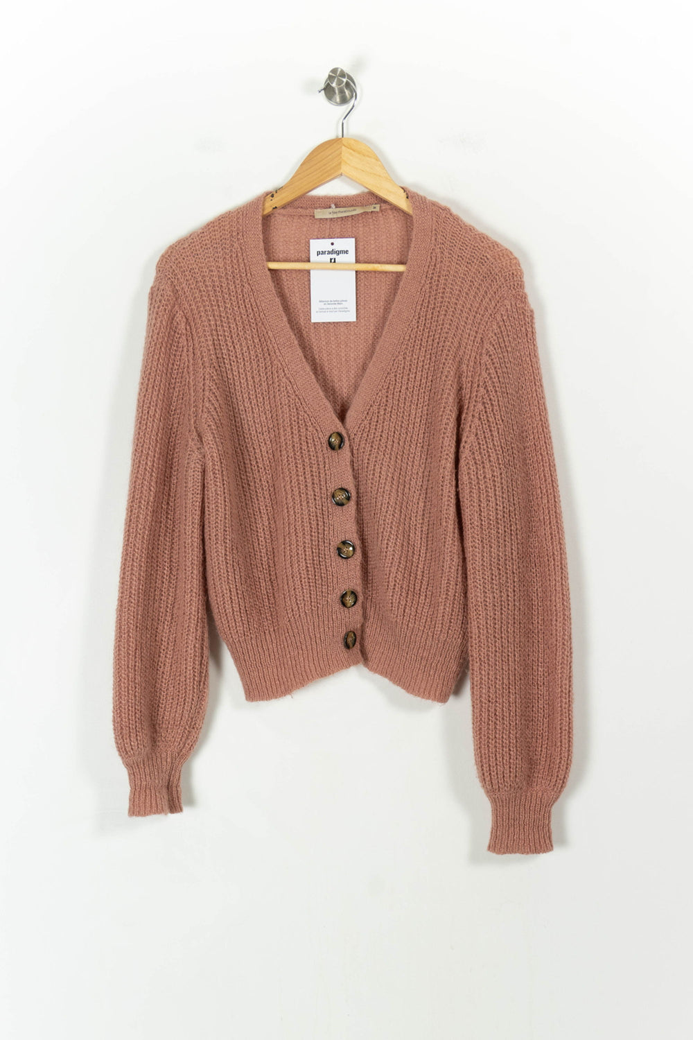 Cardigan Rose - Taille M/38 de la marque La Fée Maraboutée | PARAD107713 - Vendu par Paradigme - Image 2