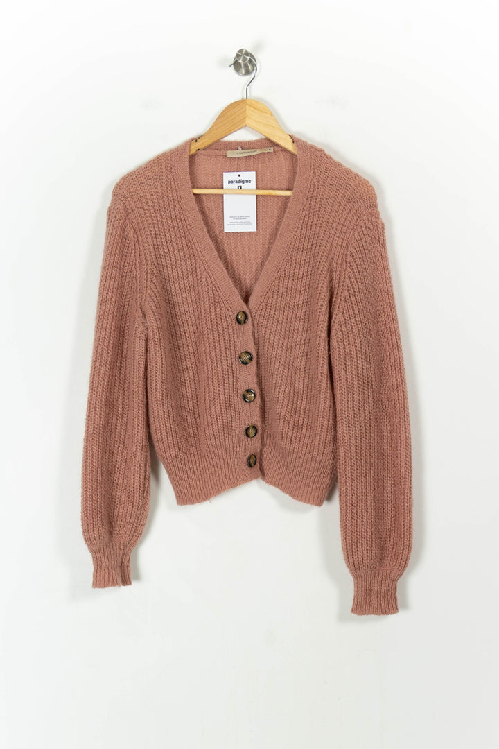 Cardigan Rose - Taille M/38 de la marque La Fée Maraboutée | PARAD107713 - Vendu par Paradigme - Image 2