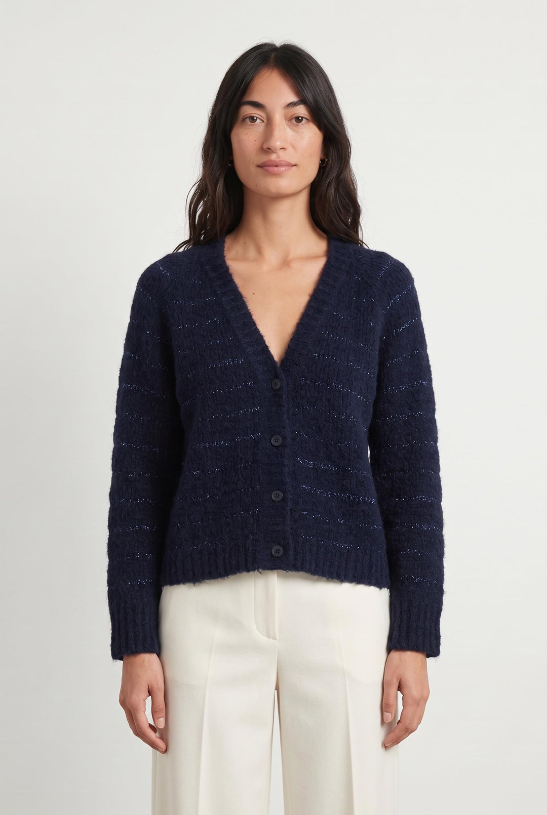 Cardigan Bleu - Taille M/38 de la marque La Fée Maraboutée | PARAD107714 - Vendu par Paradigme - Image 1
