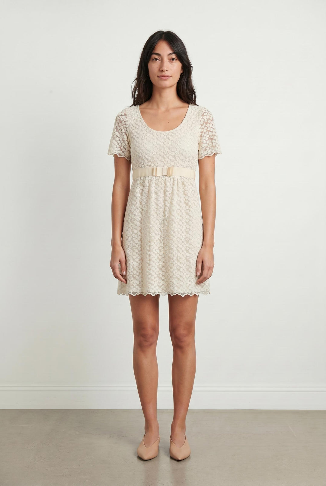 Robe Dentelle Beige - Taille S/36 de la marque Suncoo | PARAD107717 - Vendu par Paradigme - Image 1