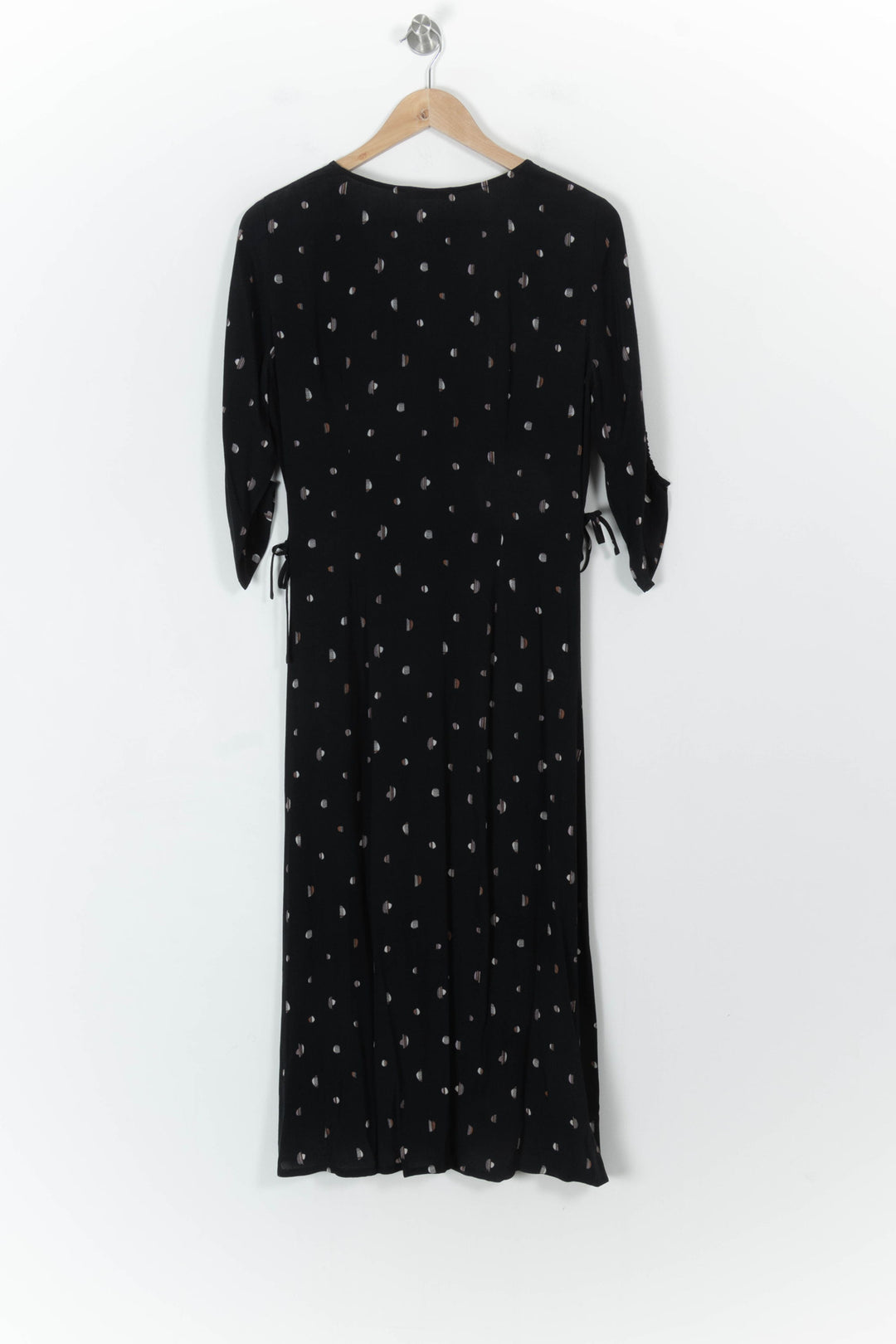 Robe longue noire à pois blancs et beiges - Taille M/38 de la marque Sessùn | PARAD107724 - Vendu par Paradigme - Image 4