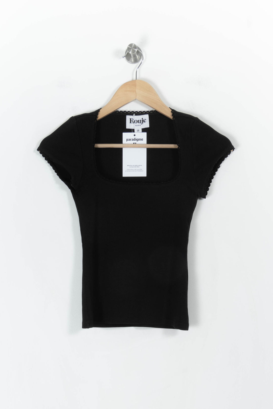 Tee-shirt Noir - Taille M/38 de la marque Rouje | PARAD107731 - Vendu par Paradigme - Image 2