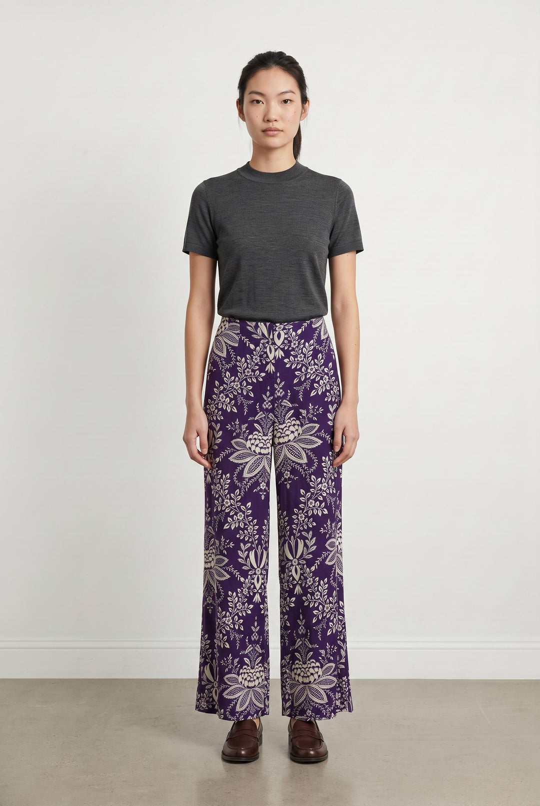 Pantalon Large Violet et Blanc - Taille S/36 de la marque Petite Mendigote | PARAD107734 - Vendu par Paradigme - Image 1
