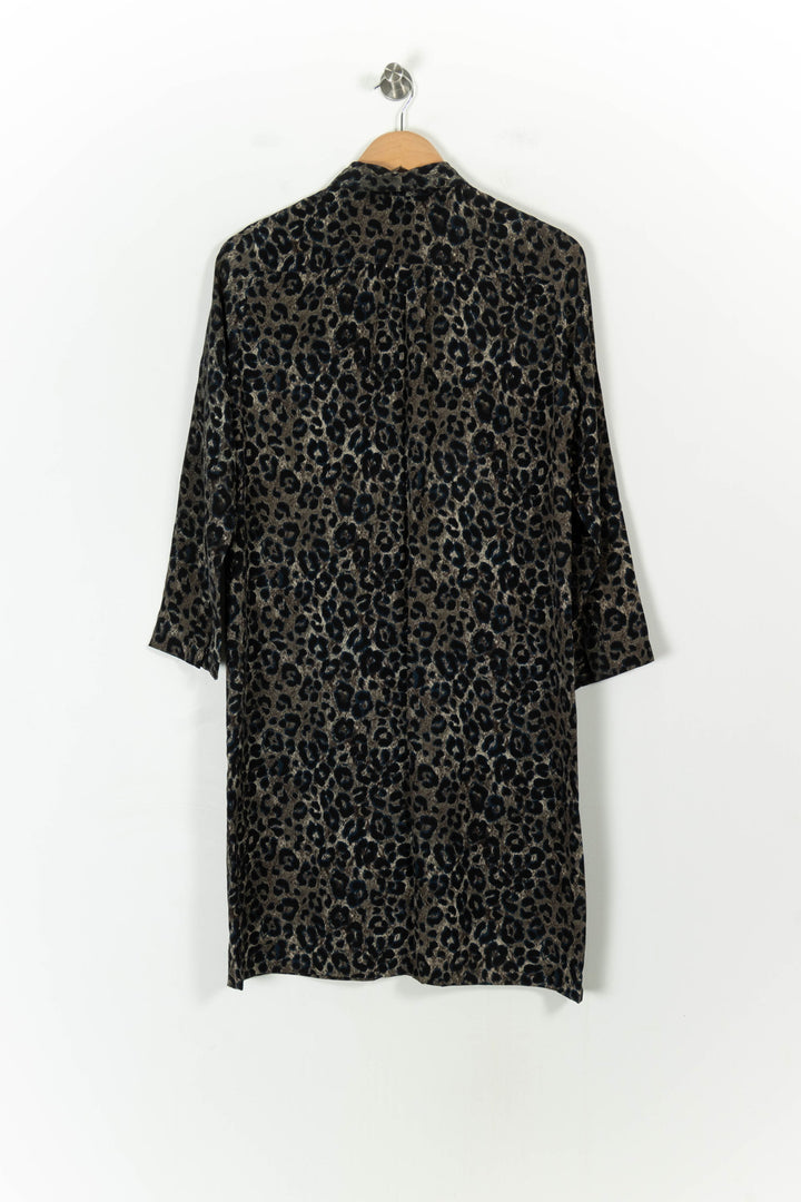 Robe Chemise Léopard Noir et Beige - Taille S/36 de la marque Gerard Darel | PARAD107744 - Vendu par Paradigme - Image 4