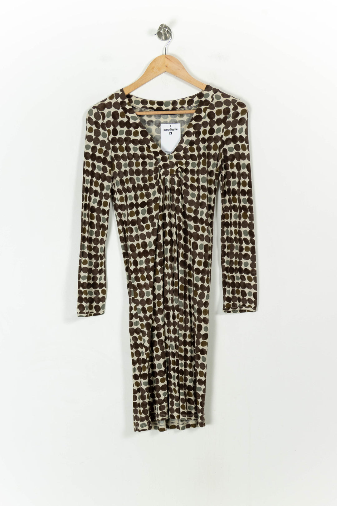 Robe Courte Beige et Marron - Taille S/36 de la marque Weekend Max Mara | PARAD107747 - Vendu par Paradigme - Image 2