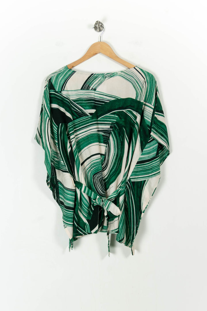 Blouse Verte et Blanche - Taille XL/42 de la marque La Fée Maraboutée | PARAD107748 - Vendu par Paradigme - Image 4