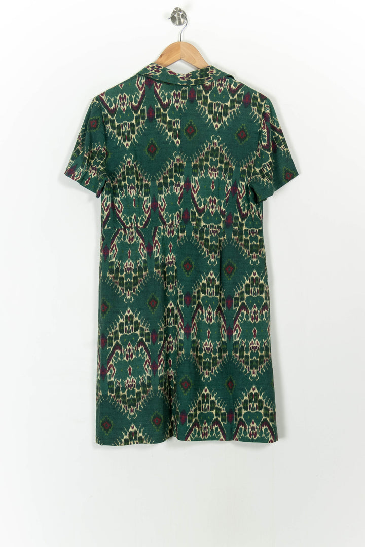 Robe Chemise Verte et Beige - Taille XL/42 de la marque Caroll | PARAD107750 - Vendu par Paradigme - Image 4
