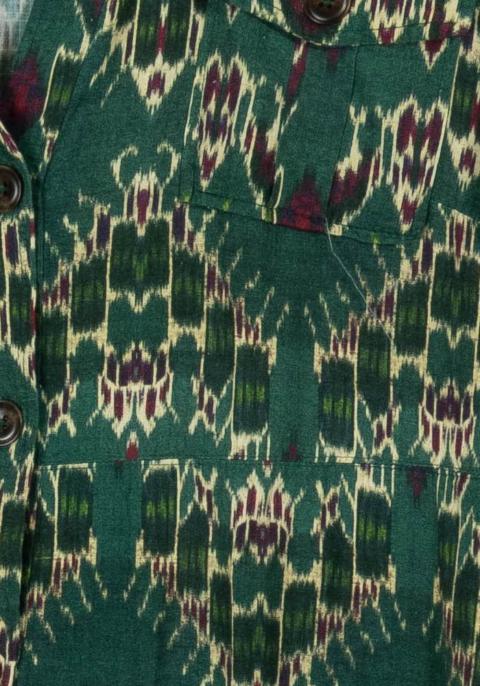Robe Chemise Verte et Beige - Taille XL/42 de la marque Caroll | PARAD107750 - Vendu par Paradigme - Image 3