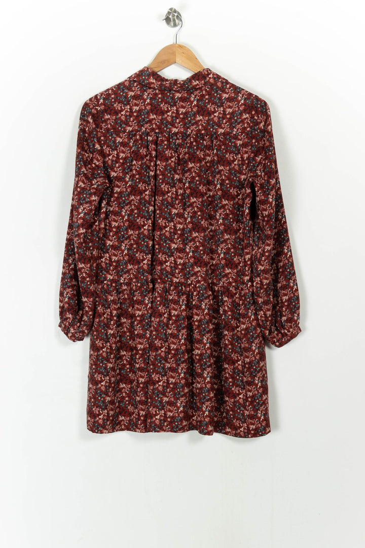 Robe Fleurie Bordeaux - Taille S/36 de la marque Petite Mendigote | PARAD107752 - Vendu par Paradigme - Image 4