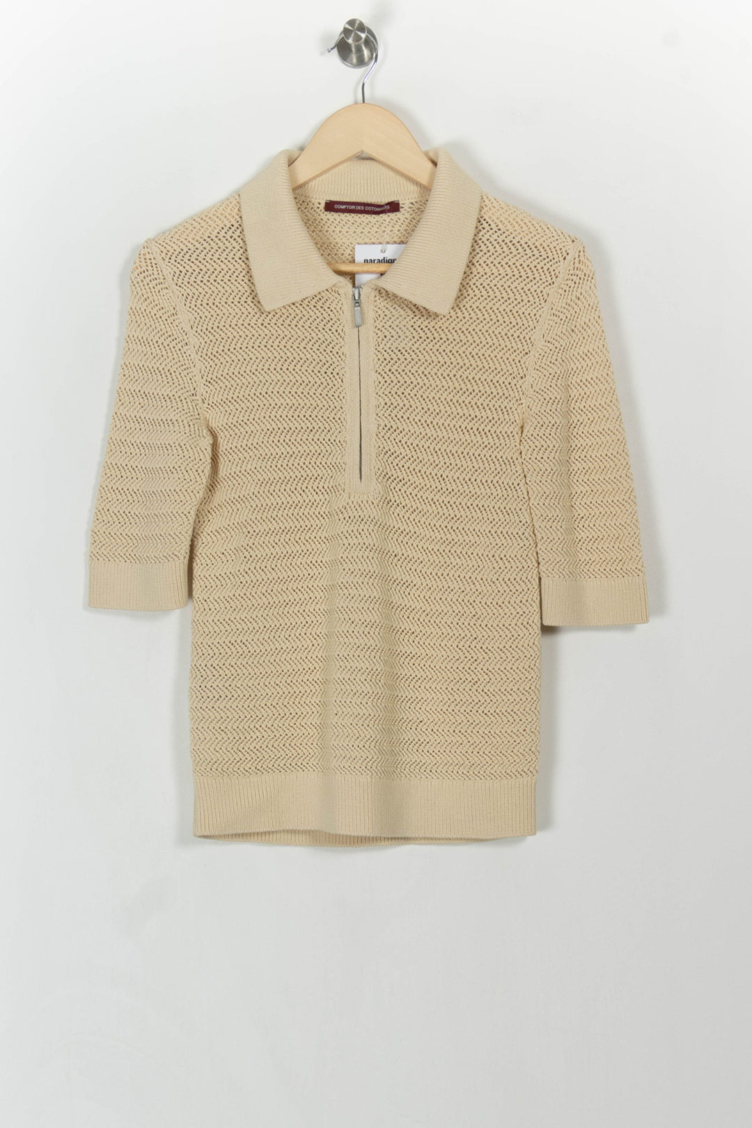 Polo Maille Beige - Taille XL/42 de la marque Comptoir des Cotonniers | PARAD107755 - Vendu par Paradigme - Image 2
