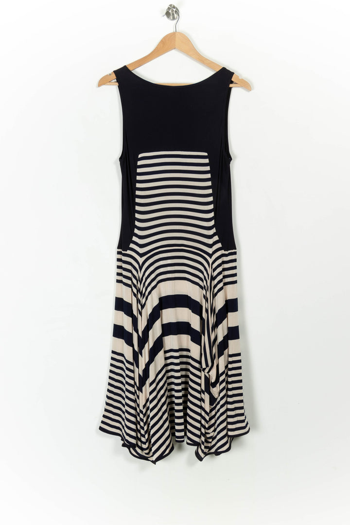 Robe Rayée Bleue et Blanche - Taille XL/42 de la marque Indies | PARAD107756 - Vendu par Paradigme - Image 4