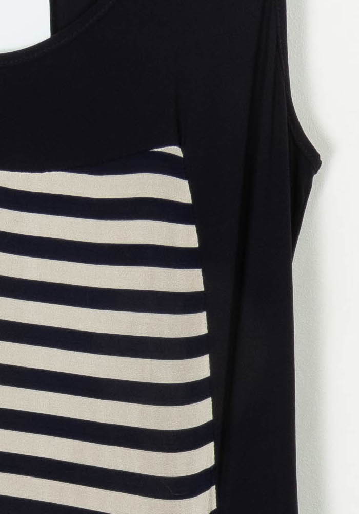 Robe Rayée Bleue et Blanche - Taille XL/42 de la marque Indies | PARAD107756 - Vendu par Paradigme - Image 3