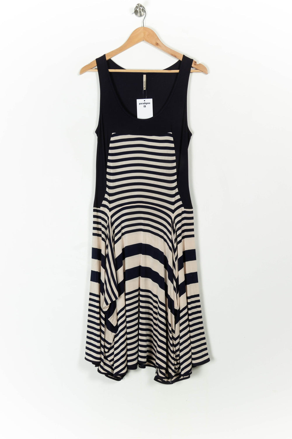 Robe Rayée Bleue et Blanche - Taille XL/42 de la marque Indies | PARAD107756 - Vendu par Paradigme - Image 2