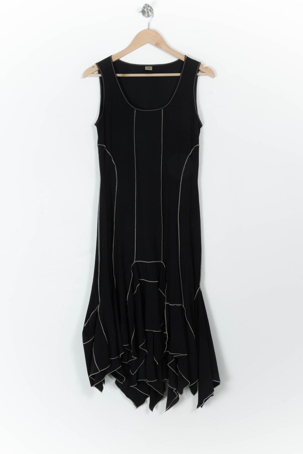 Robe Asymétrique Noire - Taille XL/42 de la marque Indies | PARAD107760 - Vendu par Paradigme - Image 2