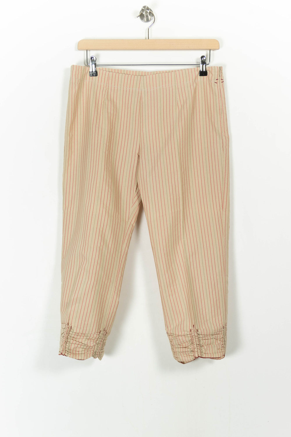 Pantalon Beige à Rayures Rouges - Taille XL/42 de la marque Indies | PARAD107761 - Vendu par Paradigme - Image 2