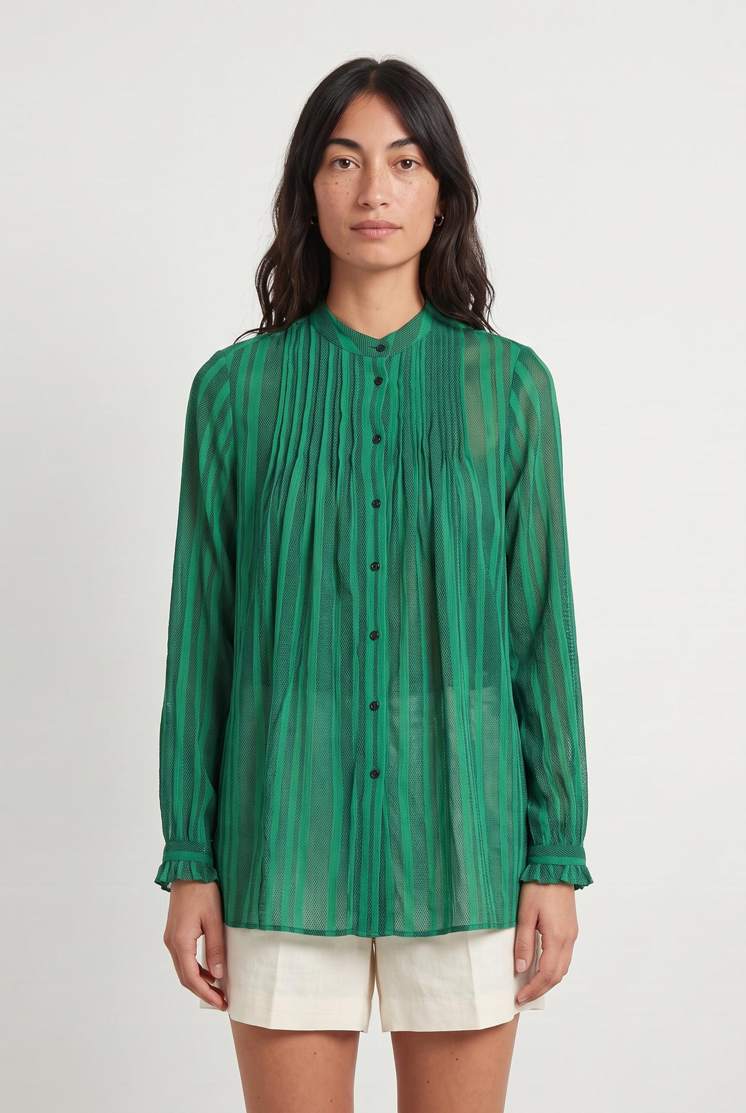 Blouse Verte - Taille S/36 de la marque Caroll | PARAD107764 - Vendu par Paradigme - Image 1