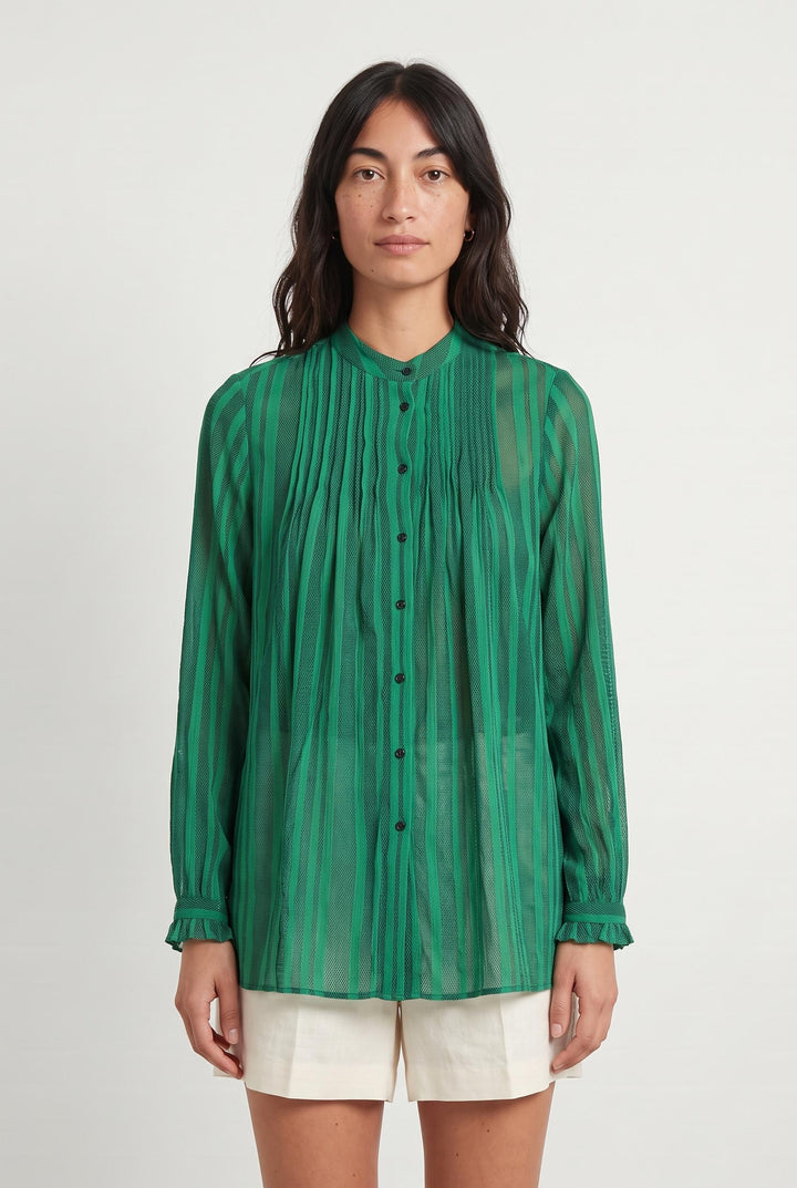 Blouse Verte - Taille S/36 de la marque Caroll | PARAD107764 - Vendu par Paradigme - Image 1